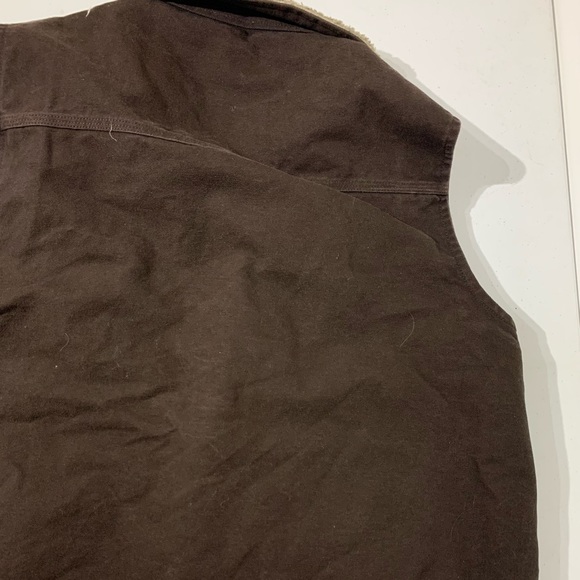 Carhartt Fleece/Sherpa Lined Brown Vest - L - Picture 7 of 8